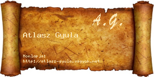 Atlasz Gyula névjegykártya